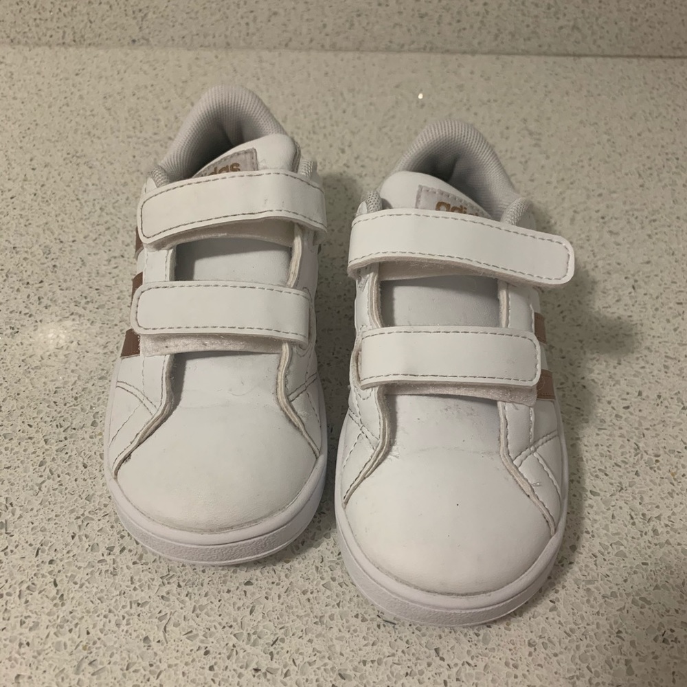 Adidas Grand Court Toddler white and rose gold